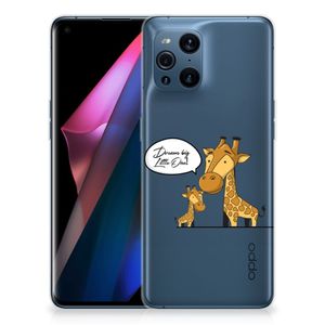 OPPO Find X3 | X3 Pro Telefoonhoesje met Naam Giraffe