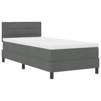 vidaXL Boxspringbed met Matras Donkergrijs 90x190 cm Stof