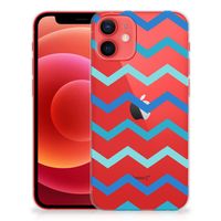 iPhone 12 Mini TPU bumper Zigzag Blauw