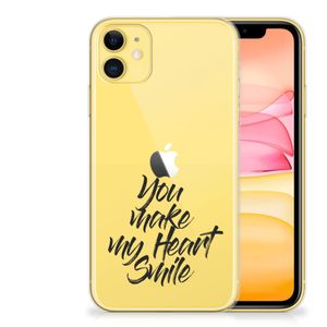 Apple iPhone 11 Siliconen hoesje met naam Heart Smile