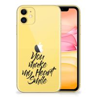 Apple iPhone 11 Siliconen hoesje met naam Heart Smile - thumbnail