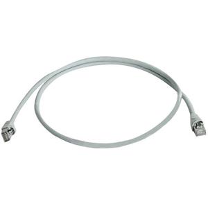 Telegärtner L00000D0035 RJ45 Netwerkkabel, patchkabel CAT 5e S/FTP 0.50 m Grijs Vlambestendig, Snagless 0.5 m