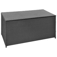 Tuinbox 120x50x60 cm poly rattan zwart