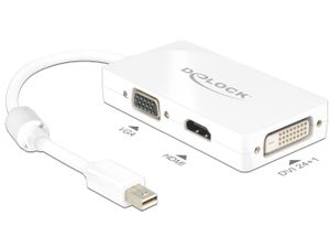 DeLOCK 0.16m DisplayPort/VGA + HDMI + DVI 0,16 m Mini DisplayPort VGA (D-Sub)+ HDMI + DVI Wit