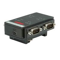 ROLINE USB 2.0 naar RS232 Adapter voor DIN Rail montage, 4 poort