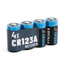 ABSINA 4 x CR123A 3 V lithium batterij voor camera's en nog veel meer – batterij CR123A, lekvrij en duurzaam, CR123A-batterijen met 1300 mAh, batterijen CR123, batterijen CR123A, 3 V, batterijen 123