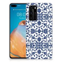 Huawei P40 TPU Case Flower Blue - thumbnail