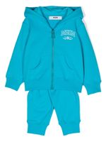 MSGM Kids survêtement en coton à logo imprimé - Bleu