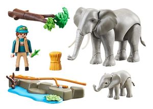 Playmobil Speelset groot (Olifanten in het buitenverblijf)