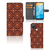 OPPO A15 Telefoon Hoesje Batik Brown