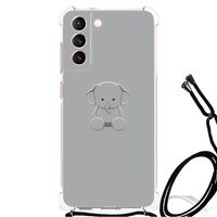 Samsung Galaxy S21 FE Stevig Bumper Hoesje Grijs Baby Olifant