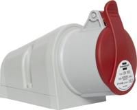 Brennenstuhl CEE, industriële wandcontactdoos, 5-polig, 400 V/16 A, met deksel voor buiten, ideaal voor gebruik buitenshuis, bouwplaats, industrie, IP44, 16 A