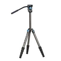 SIRUI ST-125 + VA-5 waterdicht statief van koolstofvezel met videokop, vloeibaar, 360 graden, panorama, professioneel reisstatief voor camera's, driehoekige zuil, 158 cm, maximale belasting 3 kg