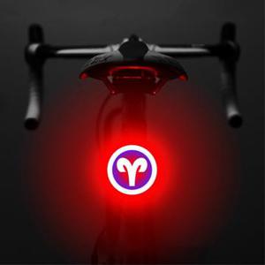 3664 Creatief Fietsachterlicht IPX2 Waterdicht Klein Fiets LED Licht Ondersteuning USB Opladen voor Buiten Fietsen - Ram