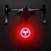 3664 Creatief Fietsachterlicht IPX2 Waterdicht Klein Fiets LED Licht Ondersteuning USB Opladen voor Buiten Fietsen - Ram