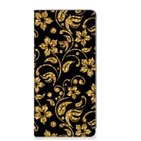 Samsung Galaxy S24 Plus Smart Cover Gouden Bloemen