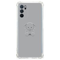 OPPO A16 | A16s | A54s Stevig Bumper Hoesje Grijs Baby Olifant