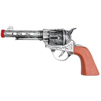 Western revolver/pistool zilver 22 cm - thumbnail