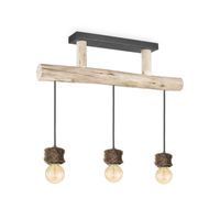 Light depot - hanglamp Furdy - 3 lichts - hout - Outlet