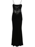 Alessandra Rich robe longue à design drapé - Noir