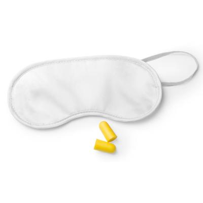 Slaapmasker met oordoppen - Wit - Verduisterend travel masker Slaapmasker met oordoppen - Wit - Verduisterend travel masker
