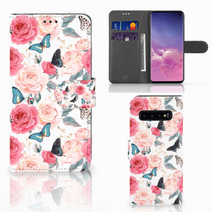 Samsung Galaxy S10 Hoesje Butterfly Roses