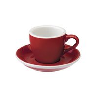 Loveramics egg espresso tas en ondertas (80ml) rood