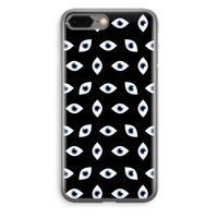 Eyes pattern: iPhone 8 Plus Transparant Hoesje - thumbnail