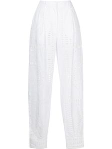 Alberta Ferretti pantalon à taille haute - Blanc