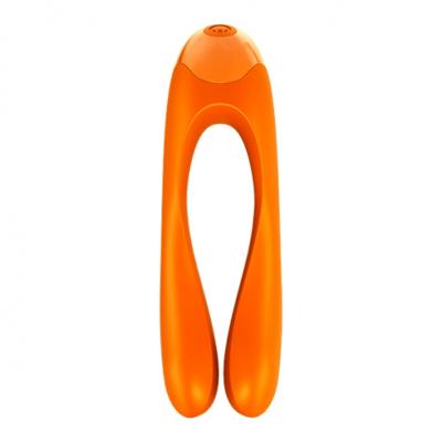 Satisfyer - Candy Cane Vinger Vibrator USB-oplaadbaar Oranje Satisfyer - Candy Cane Vinger Vibrator USB-oplaadbaar Oranje