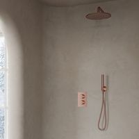 Saniclear Copper inbouw regendouche met wandarm en 20cm hoofddouche geborsteld koper - thumbnail