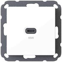 Inbouw USB-laadstation, USB-C 65 watt lader, wit z. f.