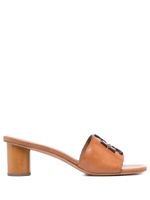 Tory Burch mules Ines 55 mm en cuir - Marron