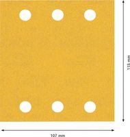 Bosch Accessoires Expert C470 schuurpapier voor vlakschuurmachines 115 x 107 mm, K240 10-delig - 2608900895 - thumbnail