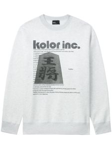 Kolor sweat en coton à imprimé graphique - Blanc