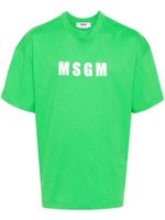 MSGM t-shirt en coton à logo imprimé - Vert