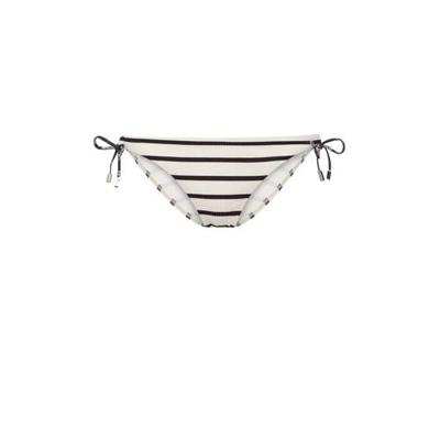 Beachlife gestreept strik bikinibroekje wit/antraciet Beachlife gestreept strik bikinibroekje wit/antraciet