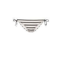 Beachlife gestreept strik bikinibroekje wit/antraciet