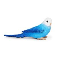 Blauw - speelgoed - dieren figuur - grasparkiet - plastic - 7 cm