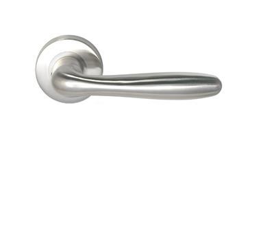 Deurkrukken België op rozetten, rvs-mat Deurkrukken België op rozetten, rvs-mat