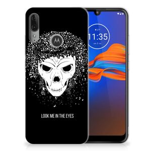 Silicone Back Case Motorola Moto E6 Plus Skull Hair