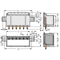 WAGO 2092-1402/005-000 Male behuizing (board) 2092 Totaal aantal polen: 2 Rastermaat: 5 mm Inhoud: 200 stuk(s) - thumbnail