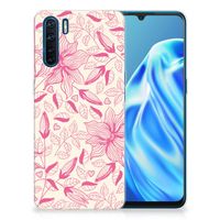 OPPO A91 TPU Case Pink Flowers - thumbnail