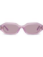 Linda Farrow x The Attico lunettes de soleil Irene à monture géométrique - Violet - thumbnail