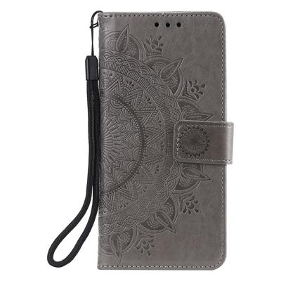 Shop4 - Samsung Galaxy S20 Plus Hoesje - Wallet Case Mandala Patroon Grijs