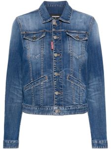 DSQUARED2 veste en jean à effet délavé - Bleu