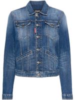 DSQUARED2 veste en jean à effet délavé - Bleu - thumbnail