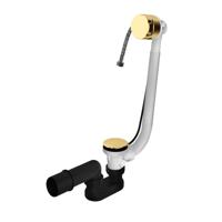 Hotbath Cobber Badafvoer met vulfunctie en overloop Gepolijst Messing PVD P033