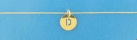 TFT Collier Geelgoud Letter D 0,8 mm x 40-42-44 cm - thumbnail