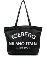 Iceberg sac cabas à logo imprimé - Noir - thumbnail